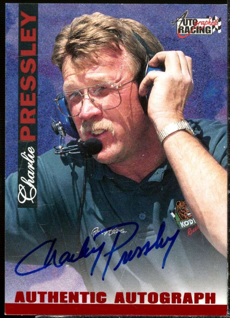 Charley Pressley Card 1996 Autographed Racing Autographs #43  Image 1