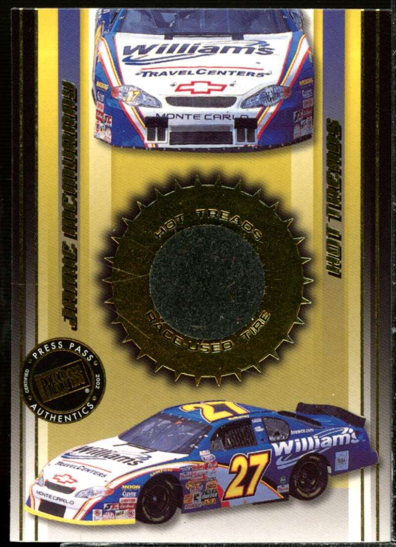 J.McMurray's Car Card 2002 Press Pass Hot Treads #HT18  Image 1