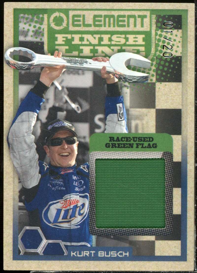 Kurt Busch Card 2010 Element Finish Line Green Flag #FLKuB  Image 1