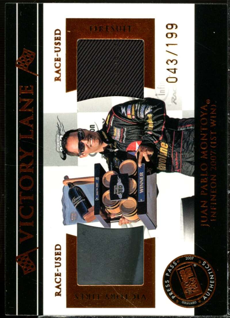 Juan Pablo Montoya Card 2007 Press Pass Legends Victory Lane Bronze #VL7  Image 1