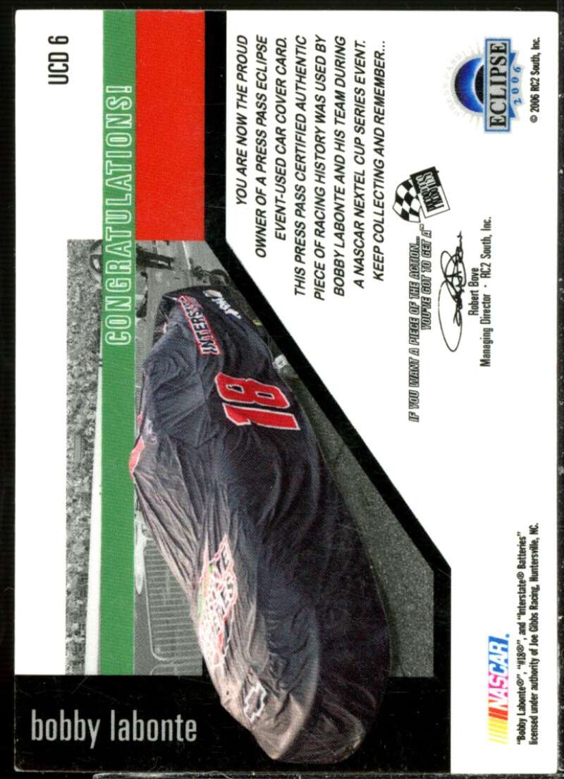 Bobby Labonte Card 2006 Press Pass Eclipse Under Cover Drivers Silver #UCD6  Image 2