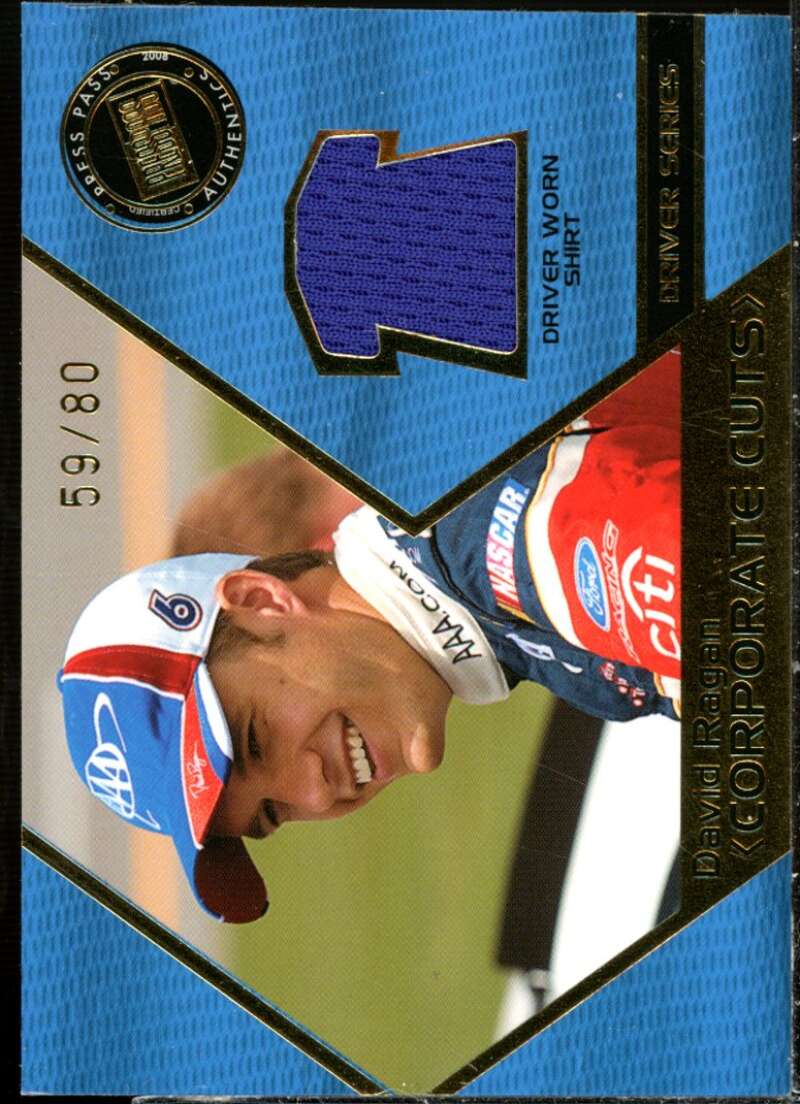 David Ragan Card 2008 Press Pass Speedway Corporate Cuts Drivers #CDDR  Image 1