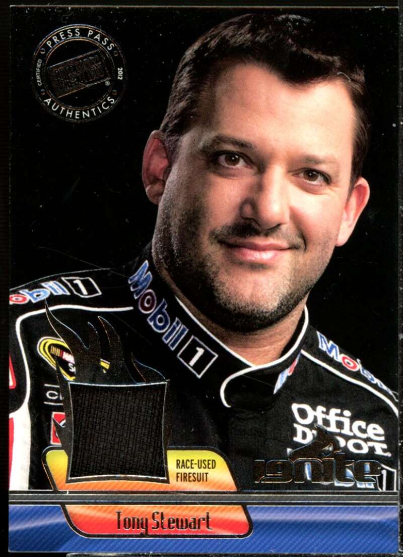 Tony Stewart Card 2012 Press Pass Ignite Materials Silver #IMTS2  Image 1