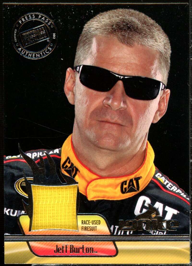 Jeff Burton Card 2012 Press Pass Ignite Materials Silver #IMJB  Image 1