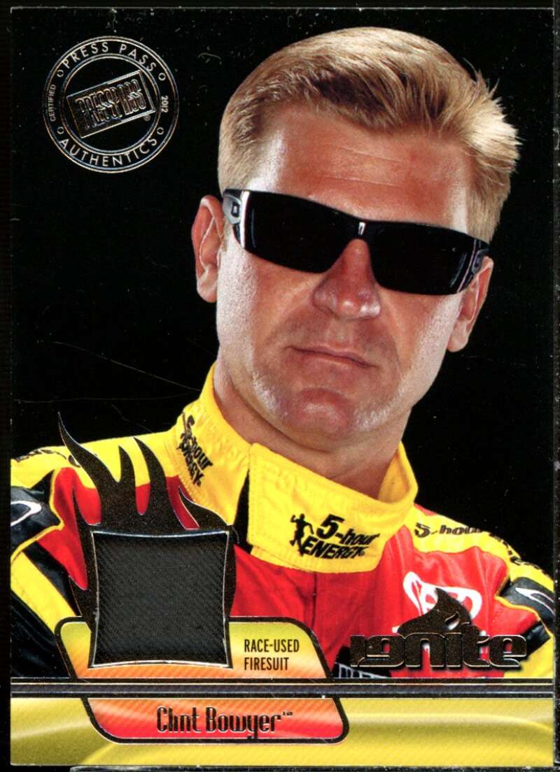 Clint Bowyer Card 2012 Press Pass Ignite Materials Silver #IMCB  Image 1