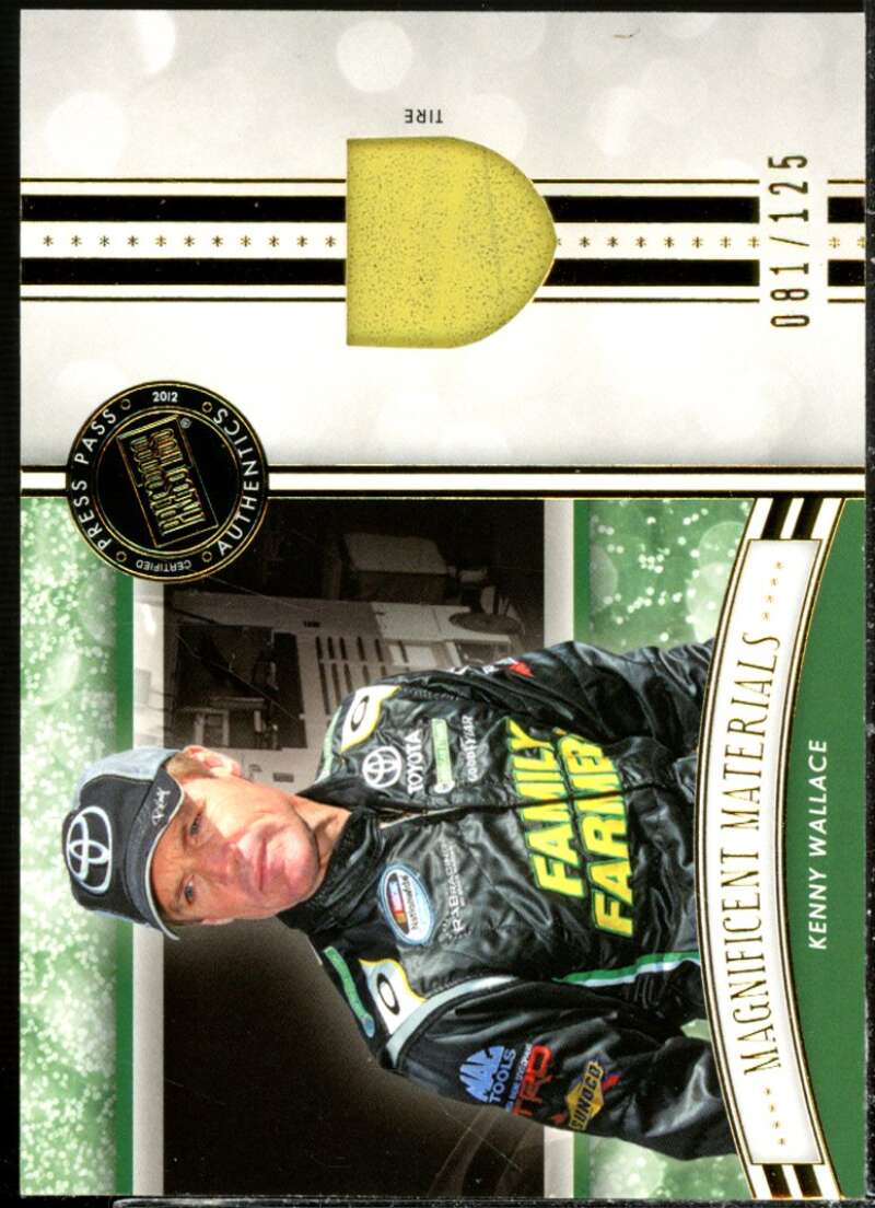Kenny Wallace Card 2012 Press Pass Fanfare Magnificent Materials Gold #MMKW  Image 1