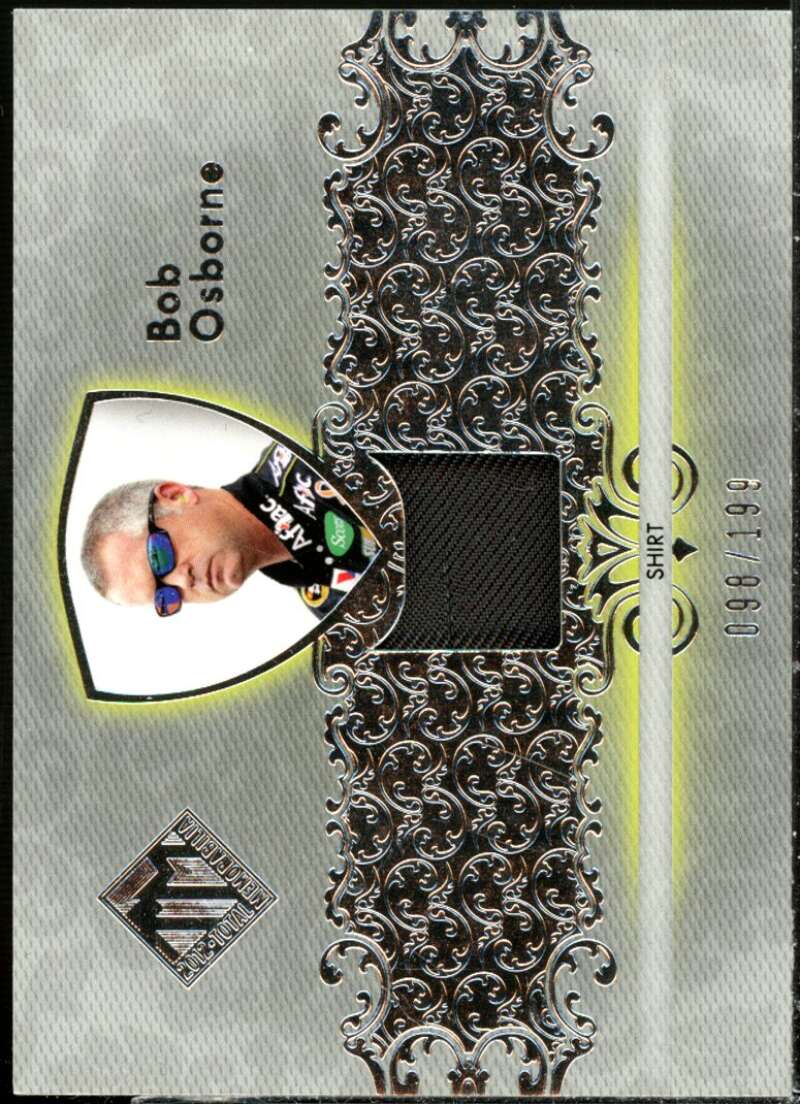 Bob Osborne Card 2012 Total Memorabilia Single Swatch Silver #TMBO  Image 1