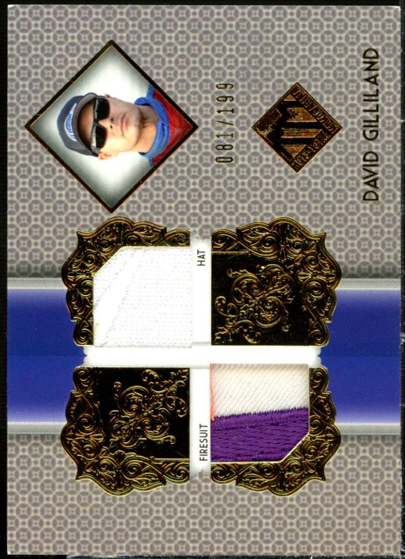 David Gilliland Card 2013 Total Memorabilia Single Swatch Silver #TMDG  Image 1