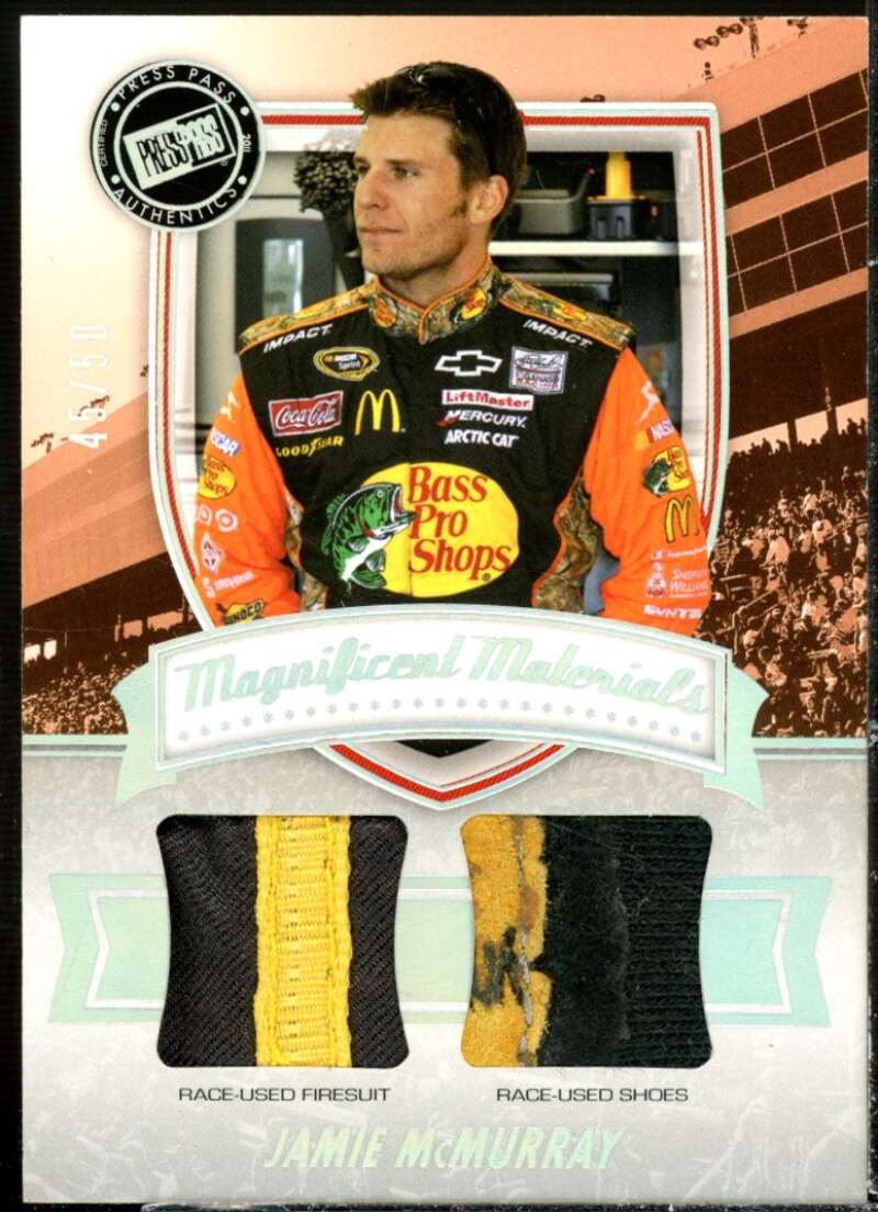 Jamie McMurray 2011 Press Pass FanFare Magnificent Material Dual Swatche #MMDJM  Image 1