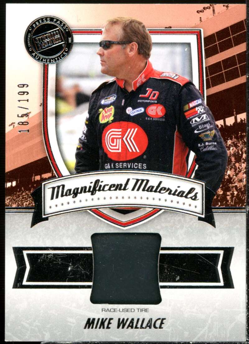 Mike Wallace Card 2011 Press Pass FanFare Magnificent Materials #MMMW  Image 1