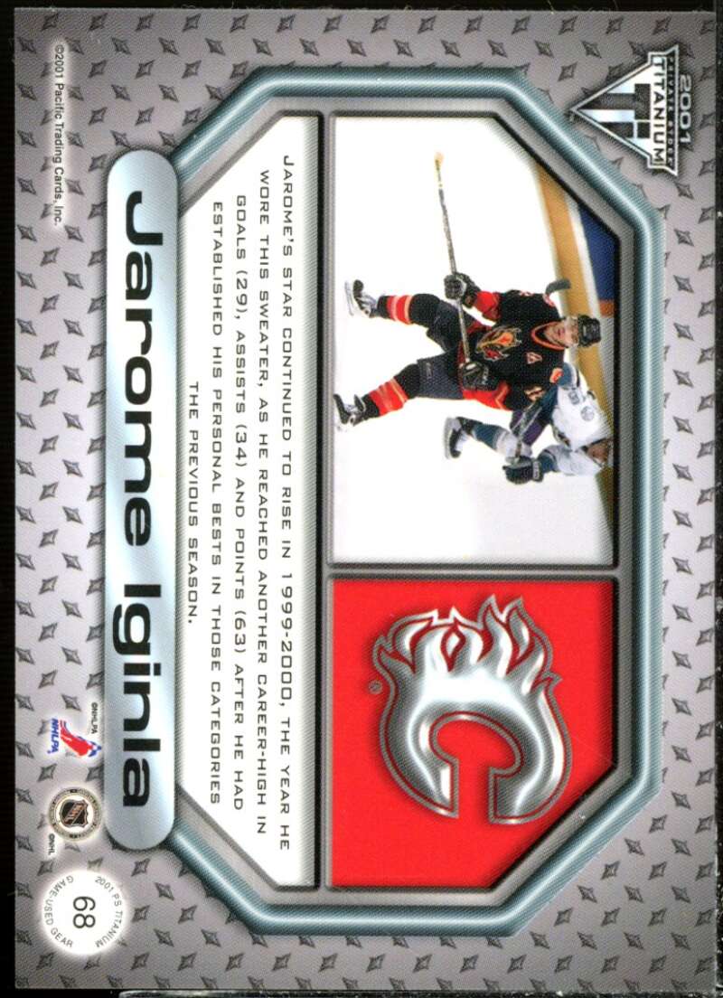 Jarome Iginla Card 2000-01 Titanium Game Gear #68  Image 2