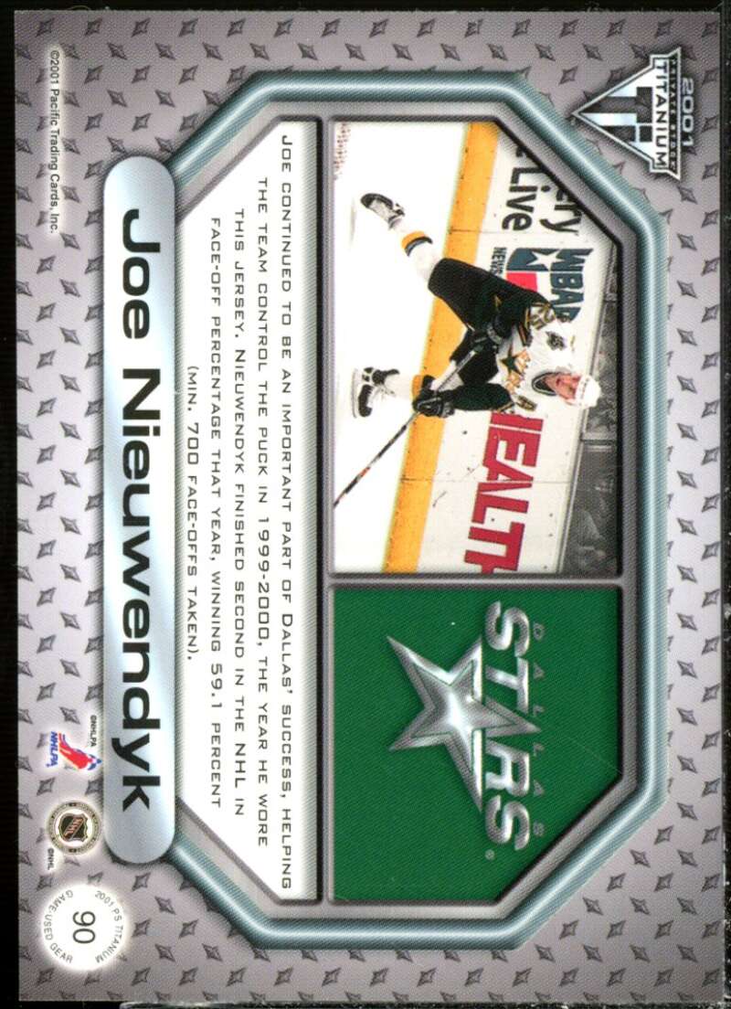 Joe Nieuwendyk Card 2000-01 Titanium Game Gear #90  Image 2