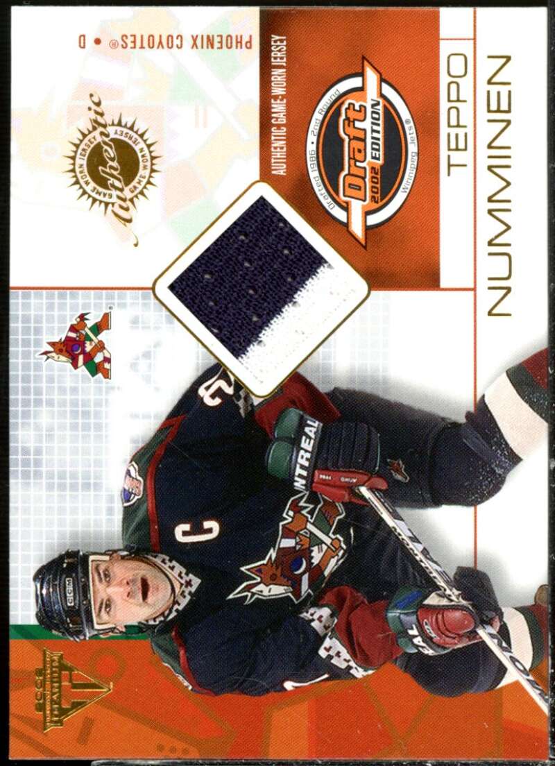 Teppo Numminen Card 2001-02 Titanium Draft Day Edition #76  Image 1