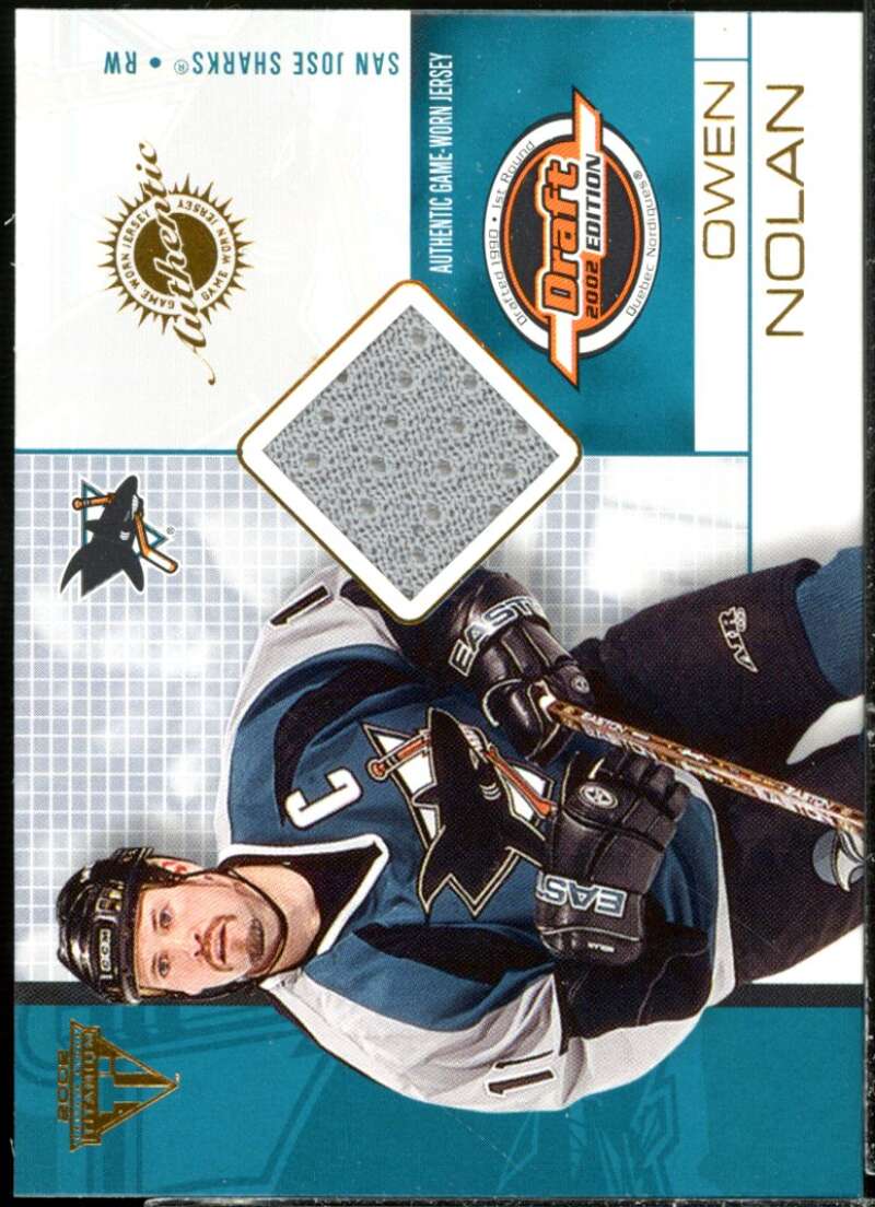 Owen Nolan Card 2001-02 Titanium Draft Day Edition #87  Image 1