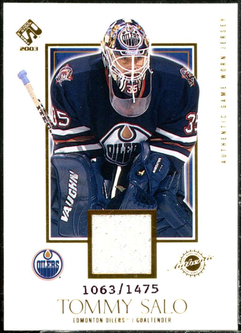 Tommy Salo JSY Card 2002-03 Private Stock Reserve #123  Image 1