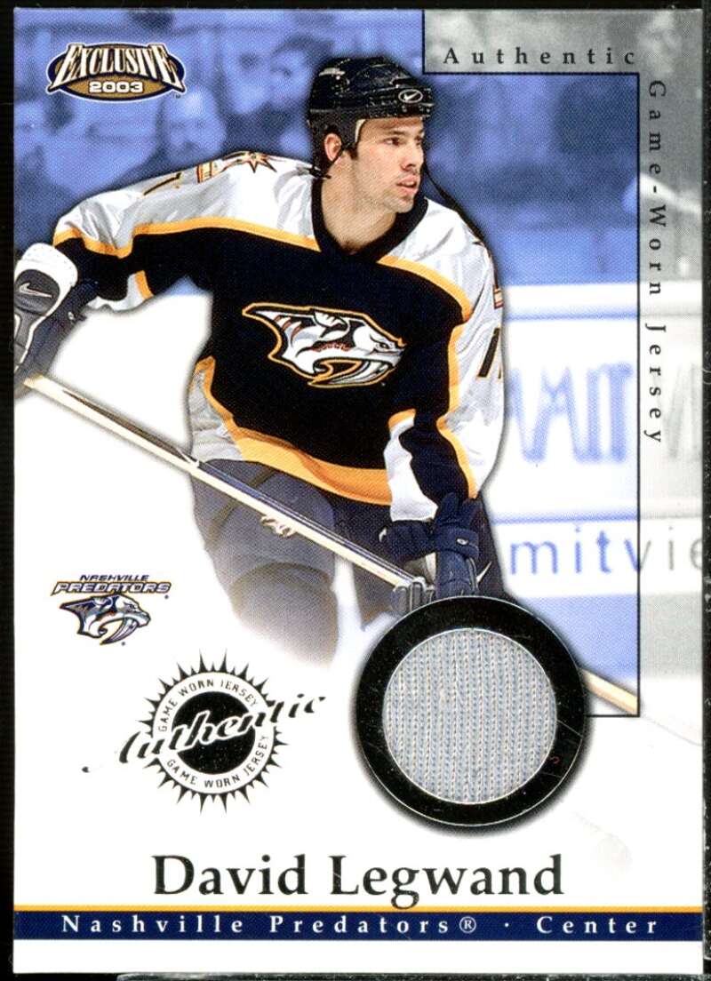 David Legwand Card 2002-03 Pacific Exclusive Jerseys #15  Image 1