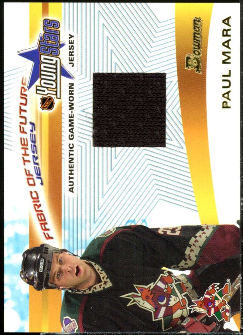 Paul Mara Card 2001-02 Bowman YoungStars Relics #JPM  Image 1