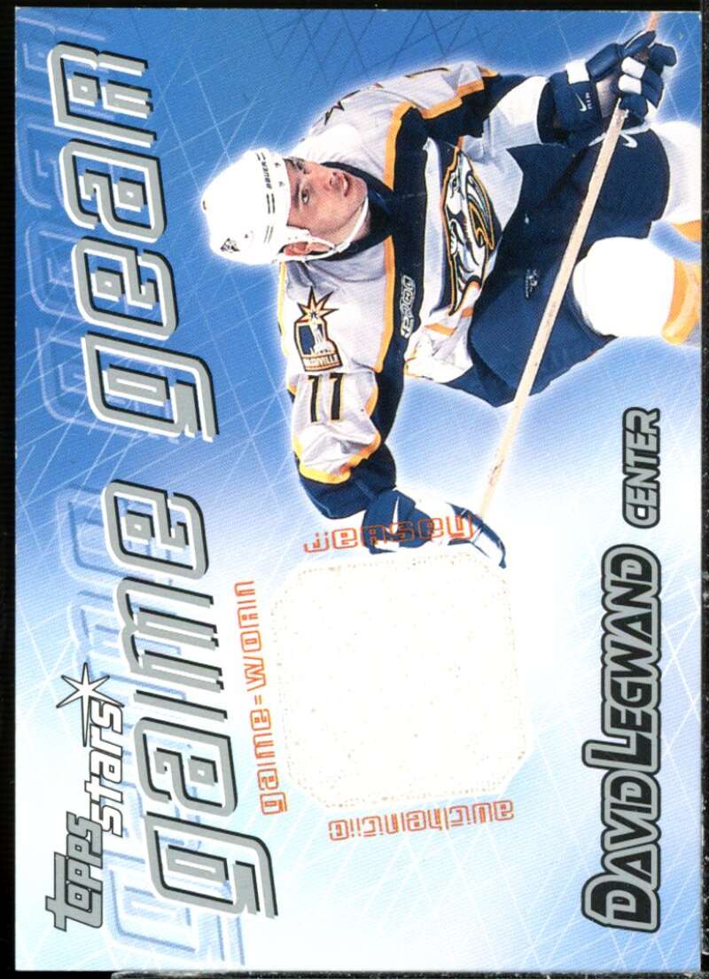 David Legwand 2001-2002 Topps Stars Gameworn Gear Relic #GGDL Image 1