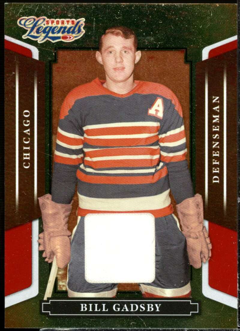 Bill Gadsby Jsy Card 2008 Donruss Sports Legends Materials Mirror Red #34  Image 1