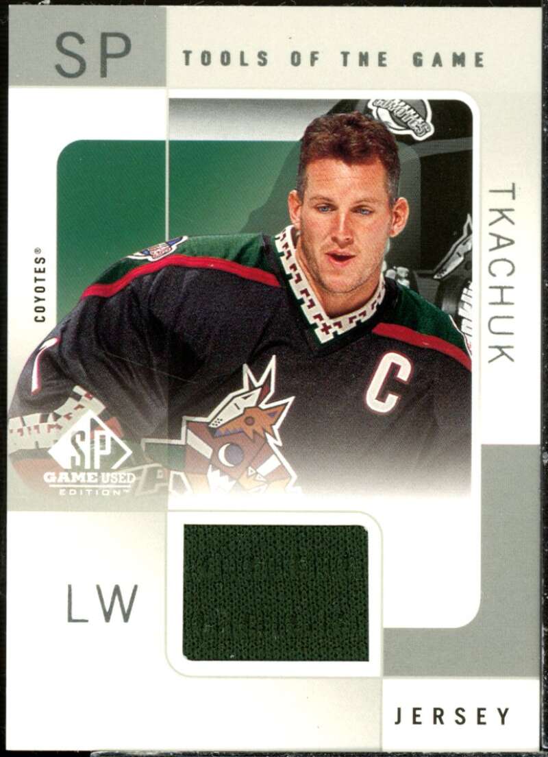 Keith Tkachuk Card 2000-01 SP Game Used Tools of the Game #KT  Image 1