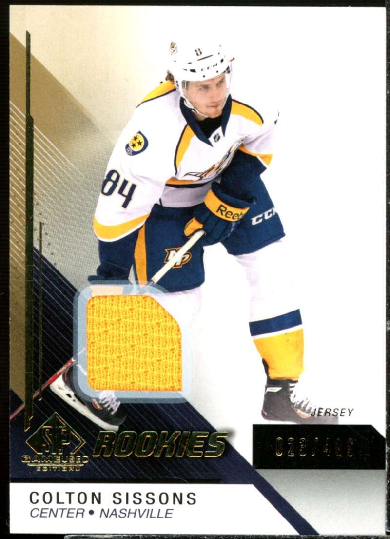 Colton Sissons Card 2014-15 SP Game Used Gold Jerseys #125  Image 1