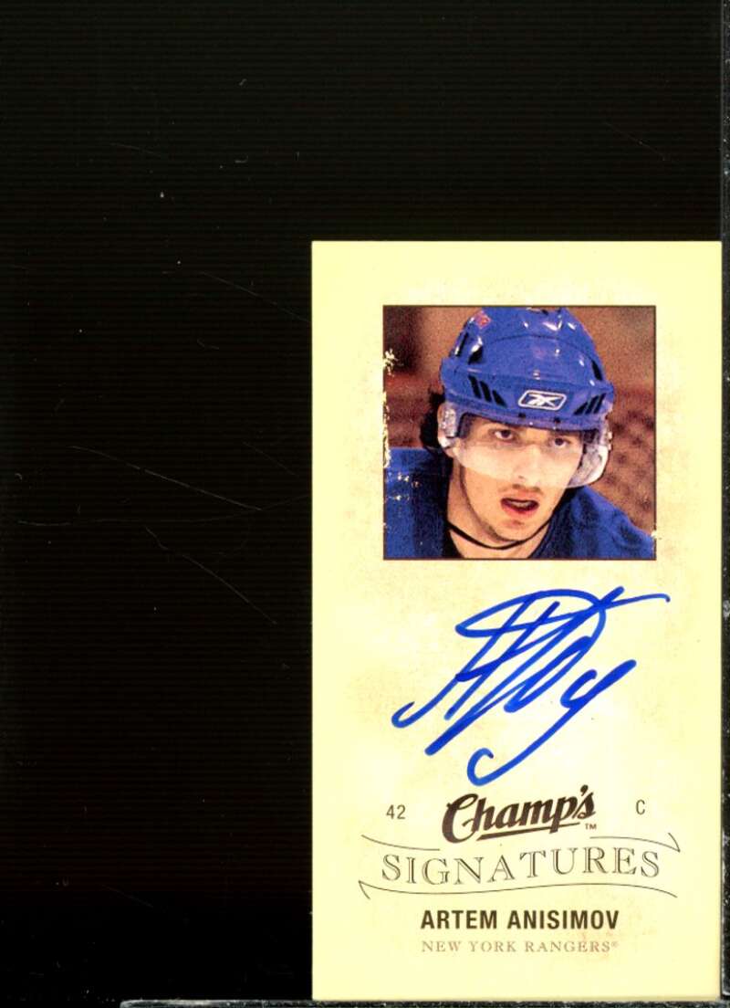 Artem Anisimov Card 2009-10 Upper Deck Champ's Signatures #CSAA  Image 1