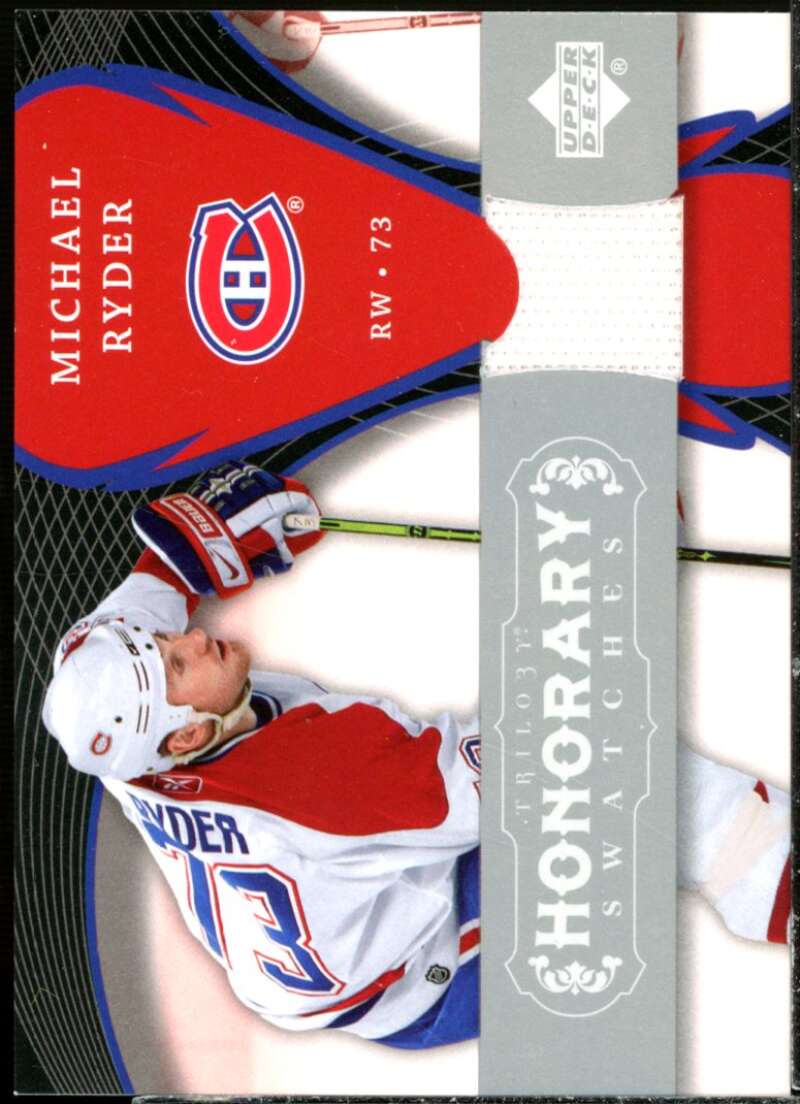 Michael Ryder Card 2006-07 Upper Deck Trilogy Honorary Swatches #HSMR  Image 1