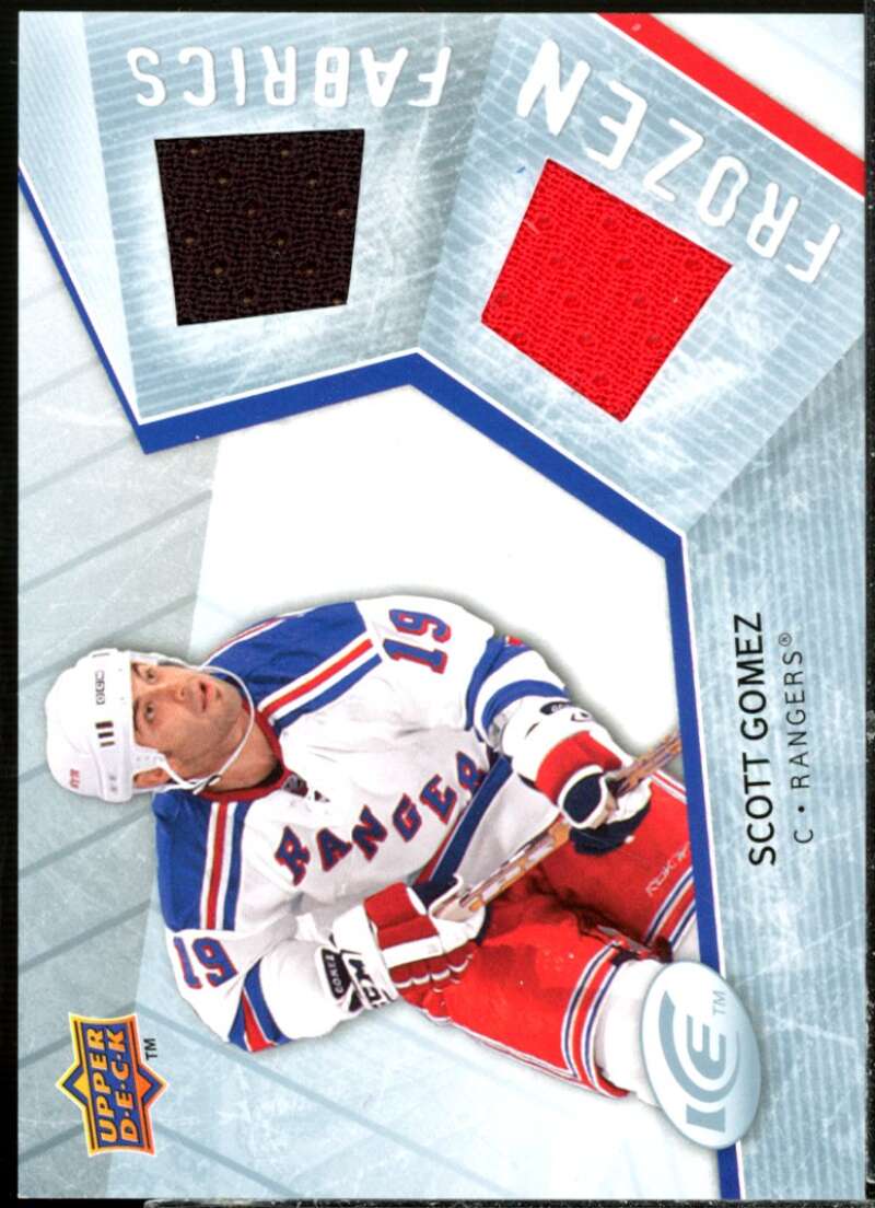 Scott Gomez Card 2008-09 Upper Deck Ice Frozen Fabrics #FFGZ  Image 1