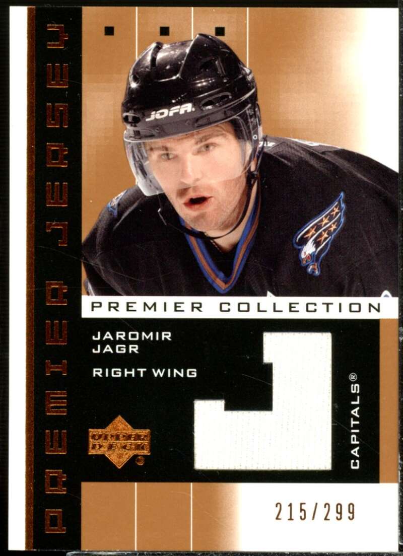 Jaromir Jagr Card 2002-03 UD Premier Collection Jerseys Bronze #JJ  Image 1