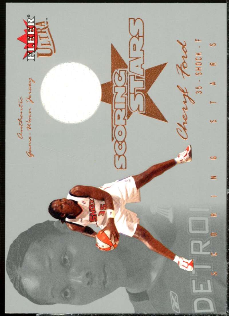 Cheryl Ford Card 2004 Ultra WNBA Scoring Stars Jerseys #8  Image 1