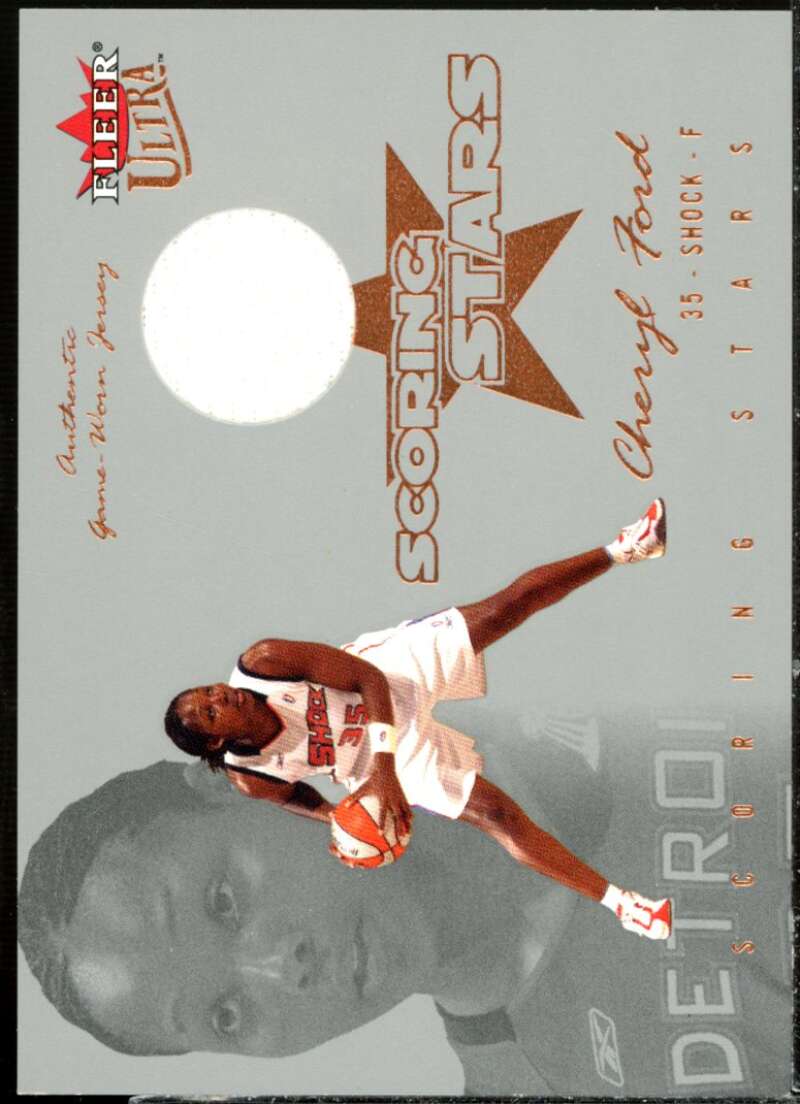 Cheryl Ford Card 2004 Ultra WNBA Scoring Stars Jerseys #8  Image 1