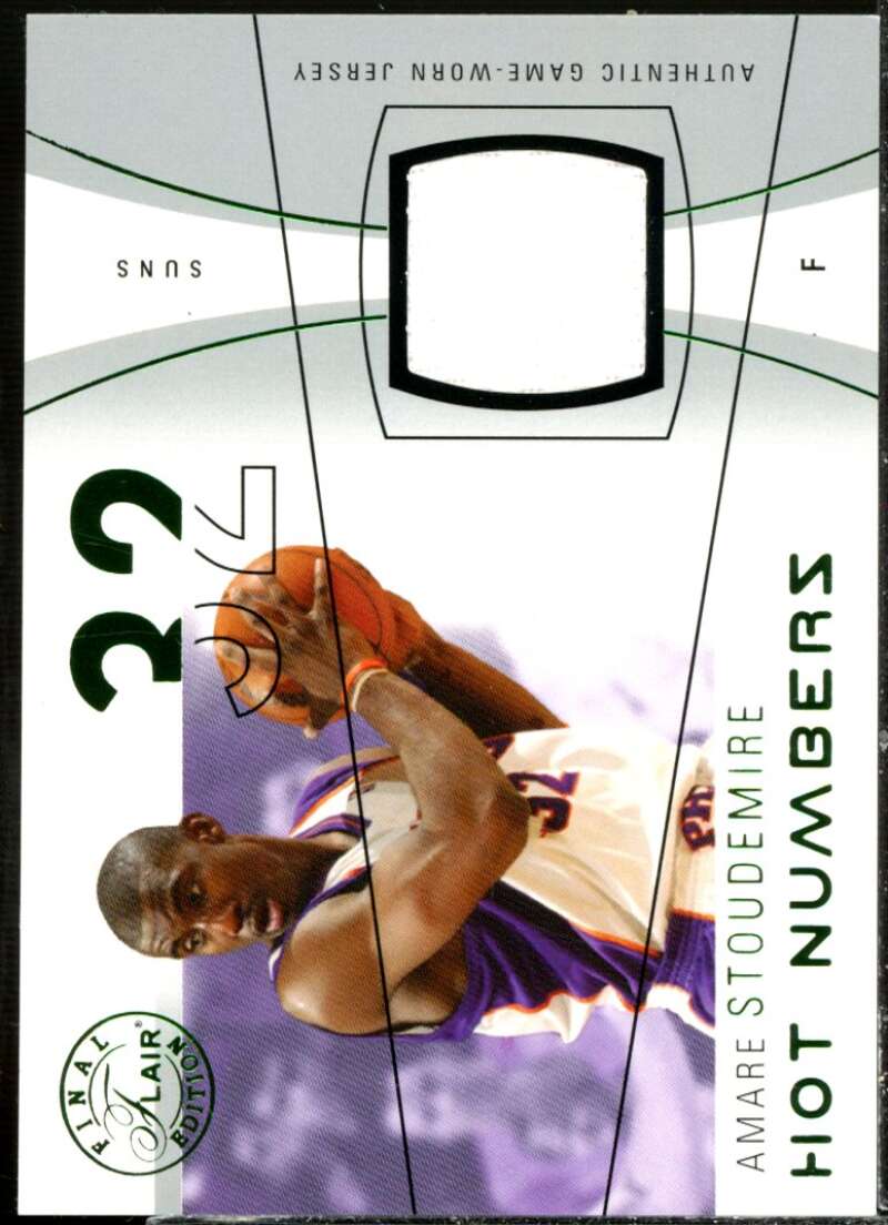 Amare Stoudemire Card 2003-04 Flair Final Edition Hot Numbers Jerseys Green #AS  Image 1