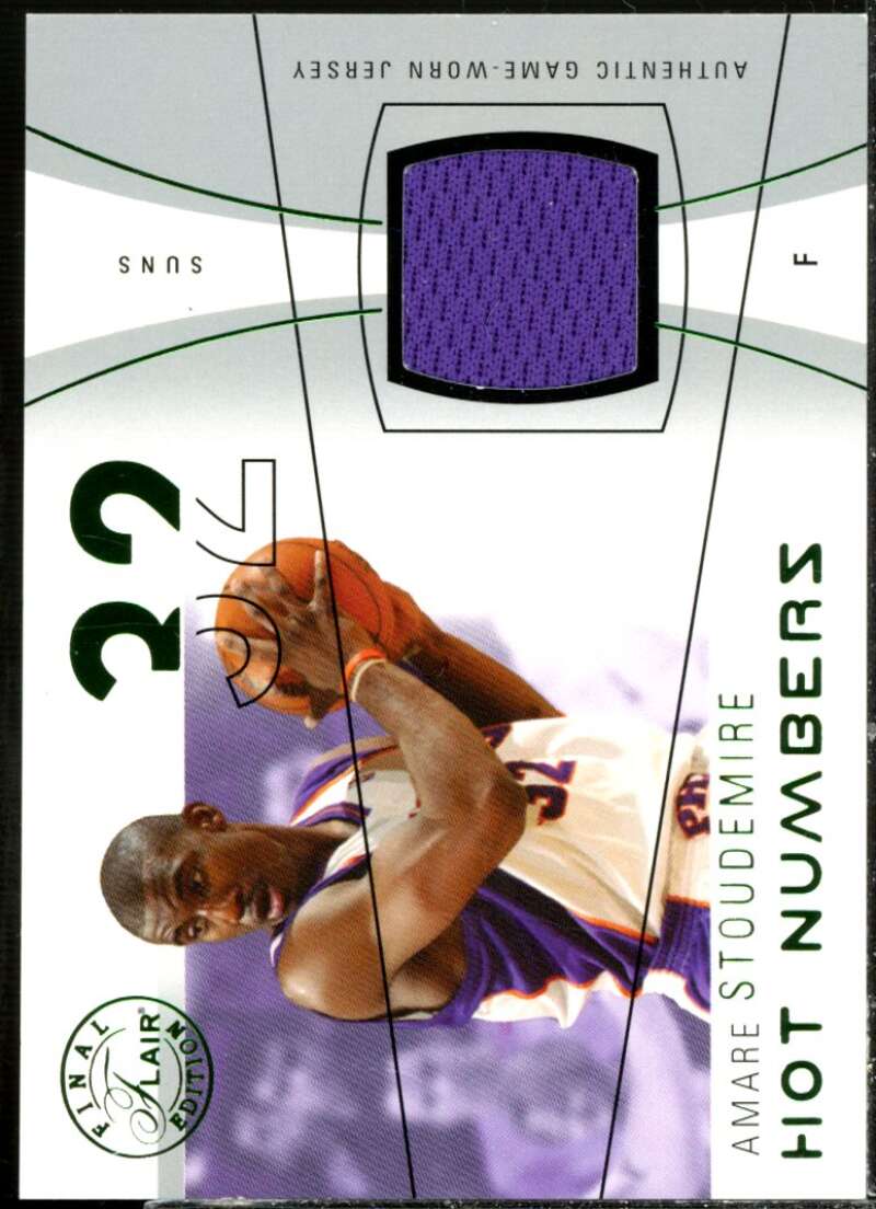 Amare Stoudemire Card 2003-04 Flair Final Edition Hot Numbers Jerseys Green #AS  Image 1