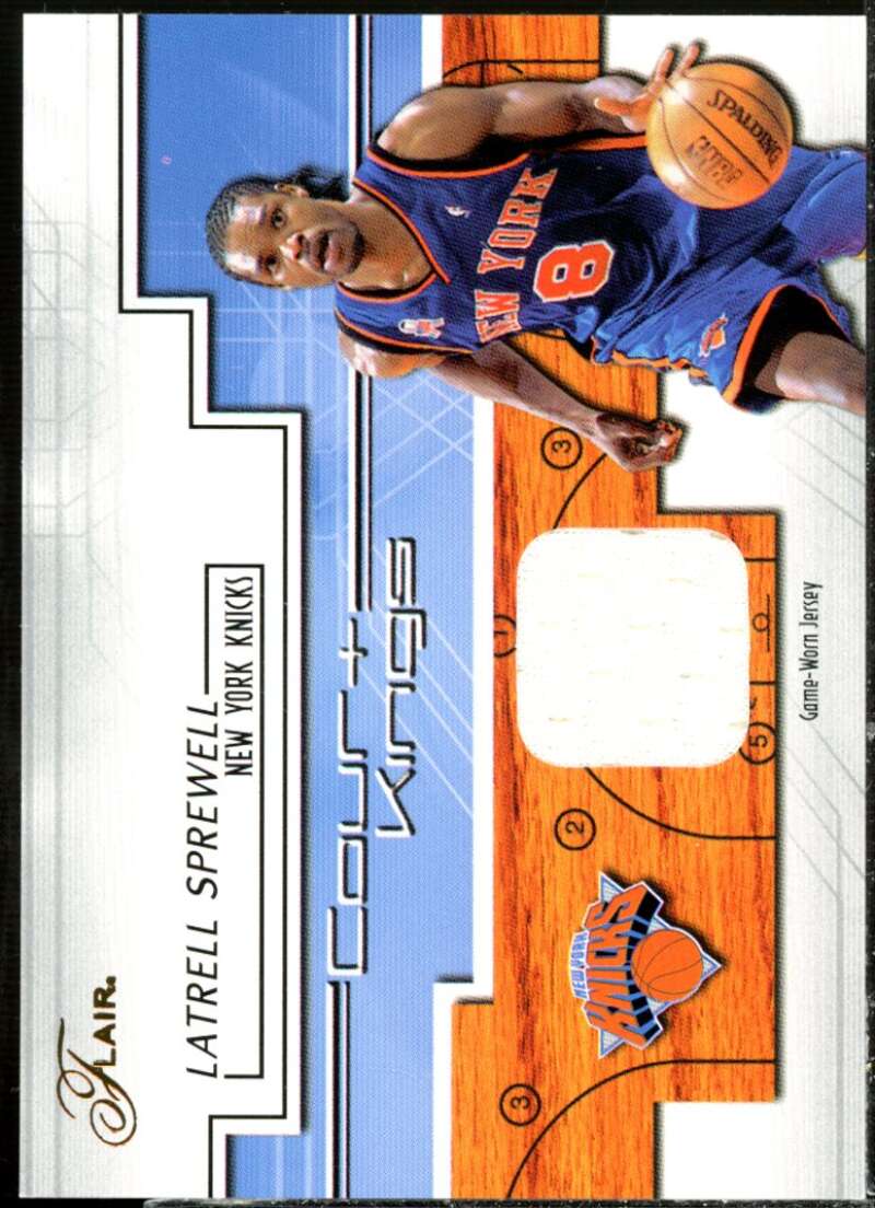 Latrell Sprewell Card 2002-03 Flair Court Kings Game Used #CKLS  Image 1