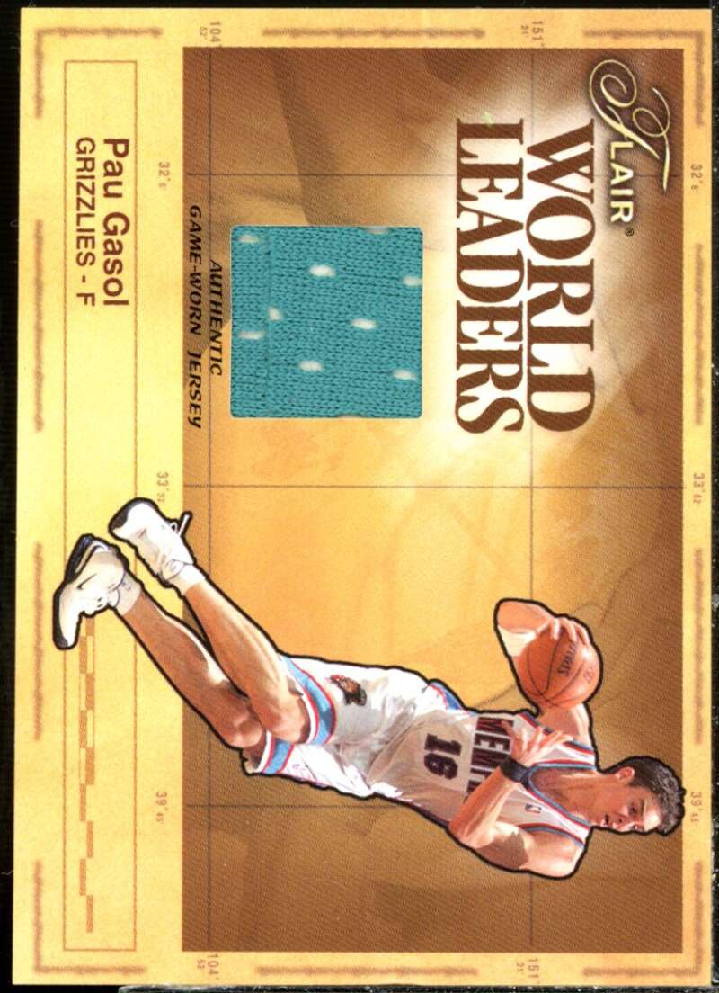 Pau Gasol Card 2003-04 Flair World Leaders Game Used #PG  Image 1