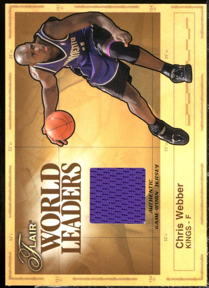 Chris Webber Card 2003-04 Flair World Leaders Game Used #CR  Image 1