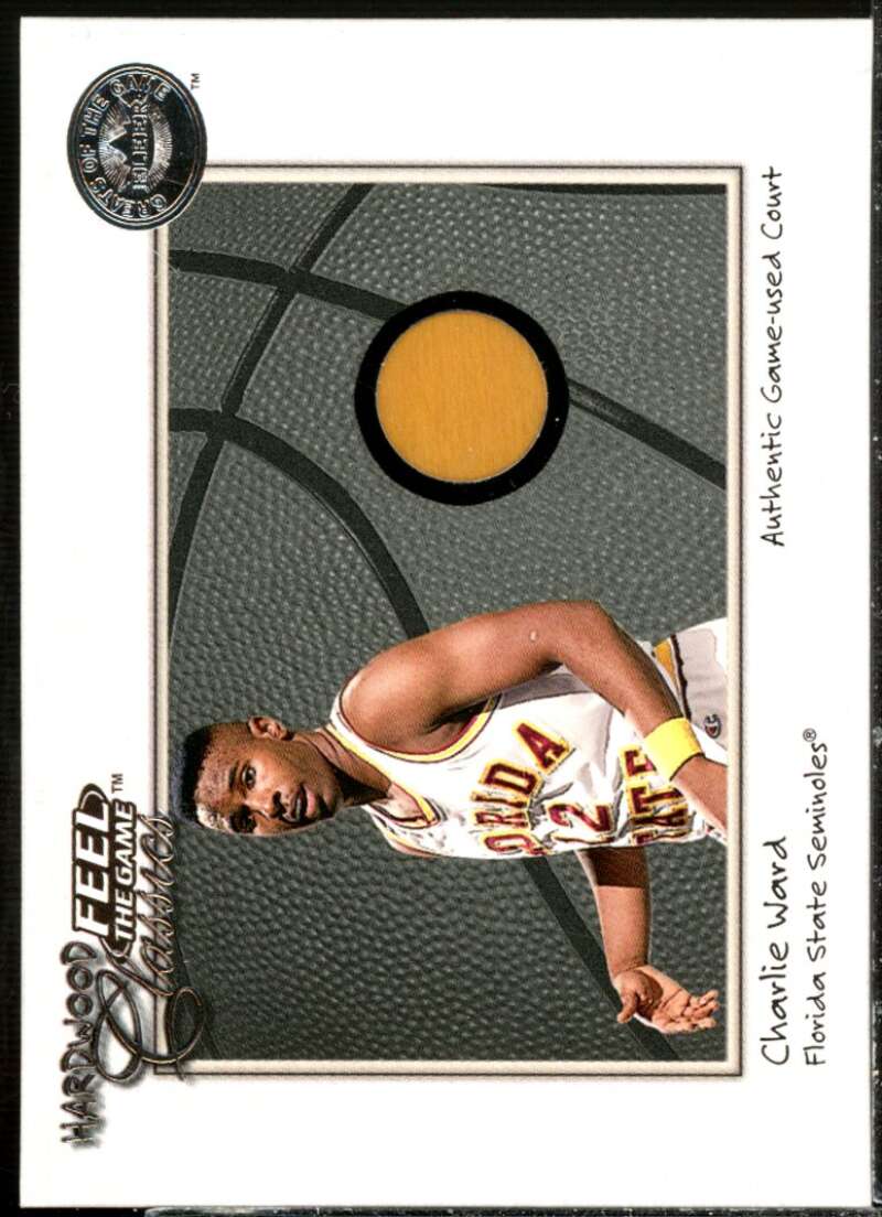 Charlie Ward Card 2001 Greats of the Game Feel the Game Hardwood Classics #20  Image 1