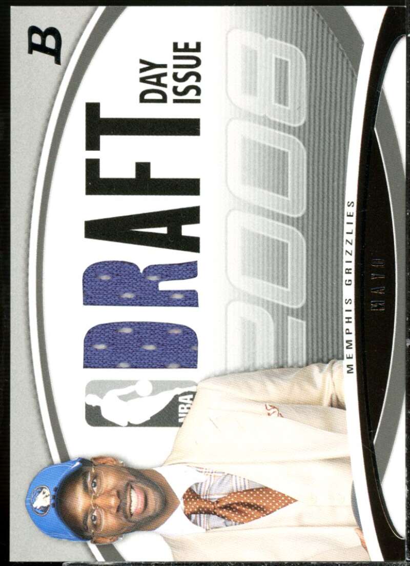 O.J. Mayo Rookie Card 2008-09 Bowman Draft Day Issue Relics #DDIROJM  Image 1