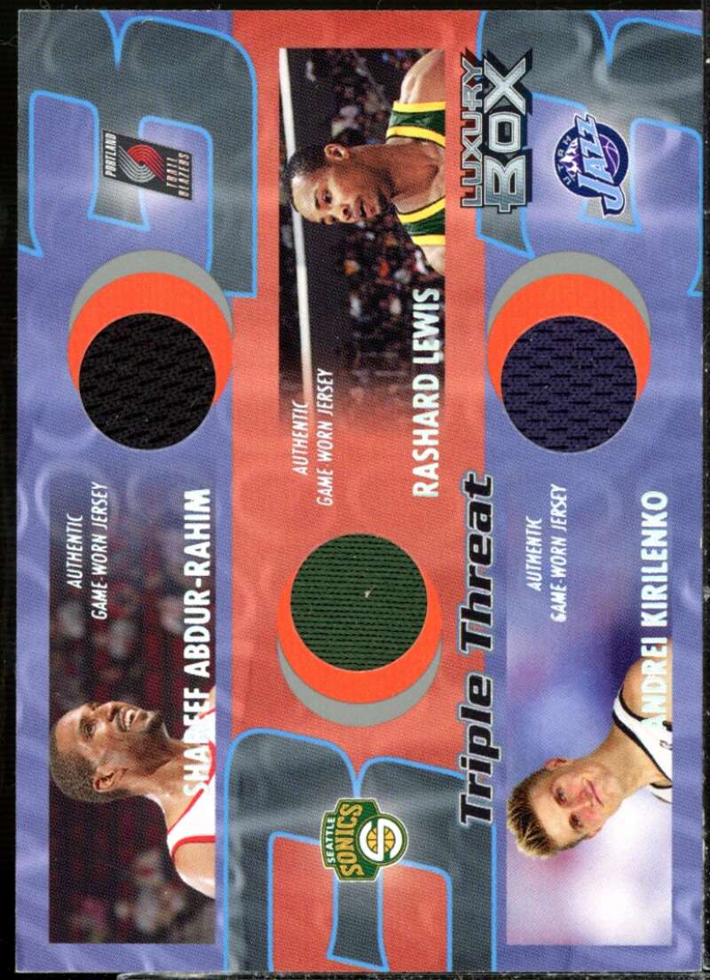 Abdur-Rahim/Lewis/Kirilenko 2004-05 Topps Luxury Box Triple Threat Relics #ALK  Image 1