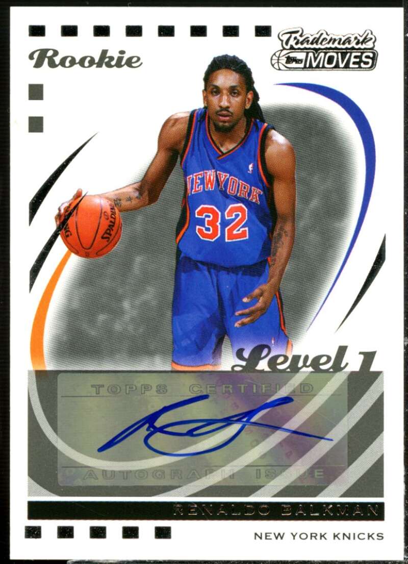 Renaldo Balkman AU/75 Rookie Card 2006-07 Topps Trademark Moves #118  Image 1