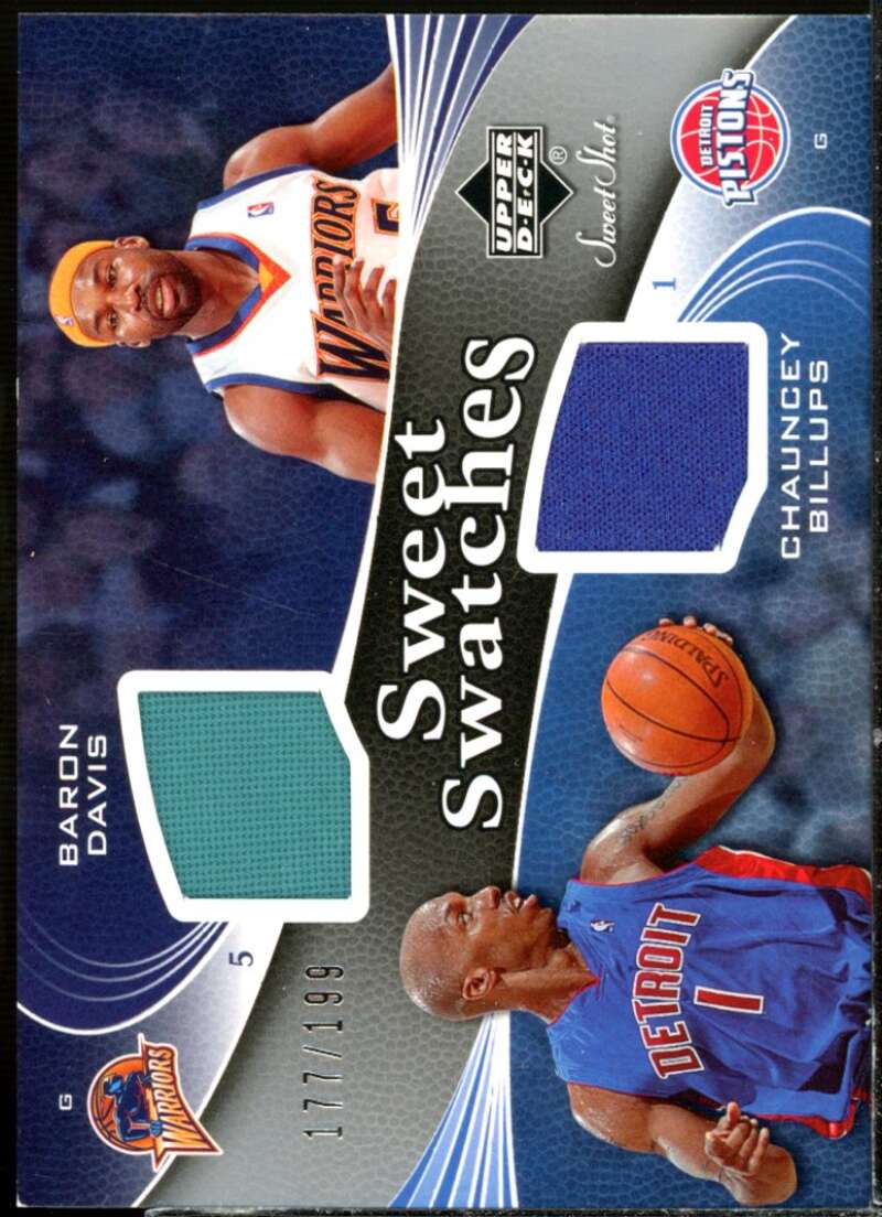 Baron Davis/Chauncey Billups Card 2006-07 Sweet Shot Swatches Dual #DB  Image 1