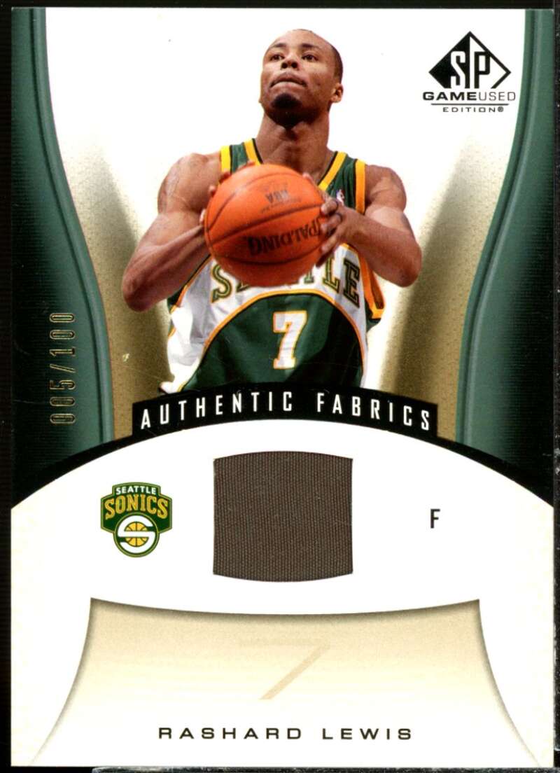 Rashard Lewis JSY Card 2006-07 SP Game Used Gold #189  Image 1