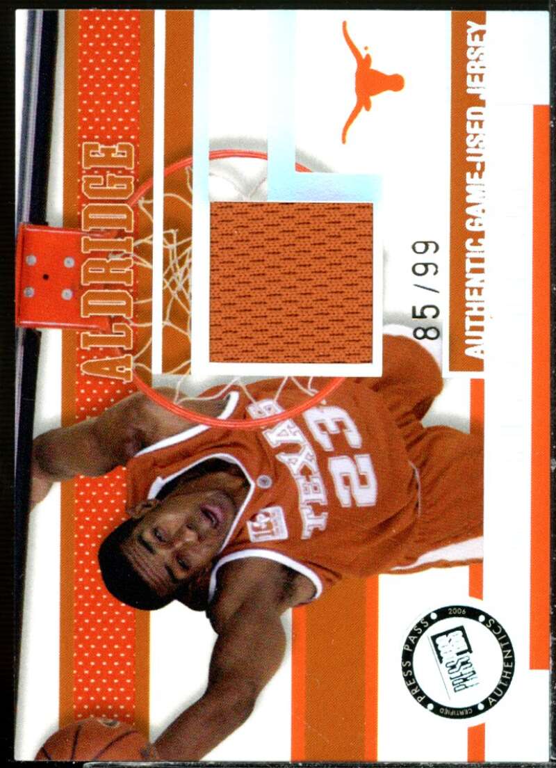 LaMarcus Aldridge Rookie Card 2006 Press Pass Jerseys Holofoil #JCLA  Image 1