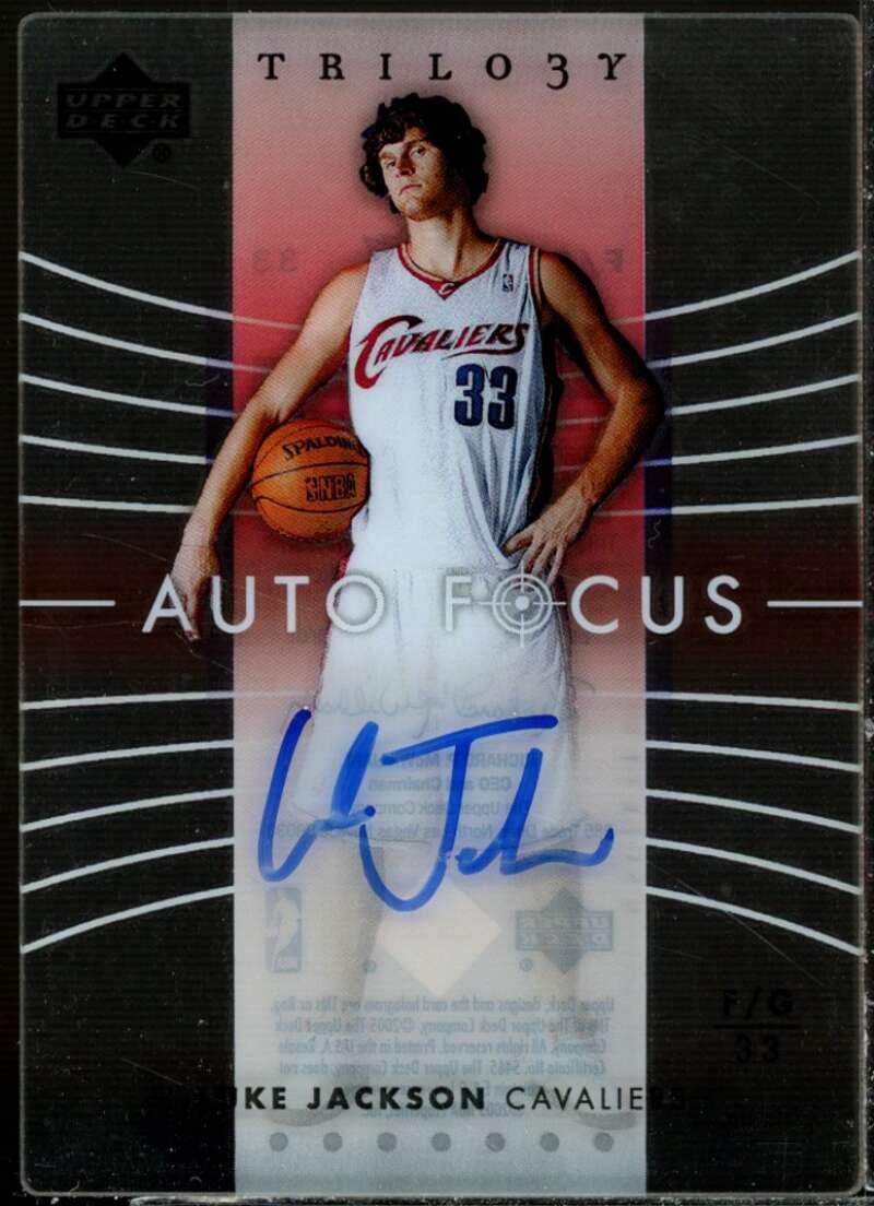 Luke Jackson Card 2004-05 Upper Deck Trilogy Auto Focus #LU  Image 1