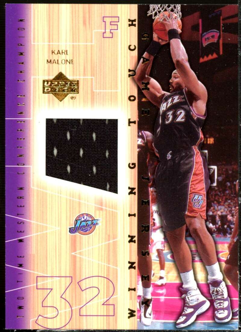 Karl Malone Card 2001-02 Upper Deck Winning Touch Game Jerseys #KMWT  Image 1