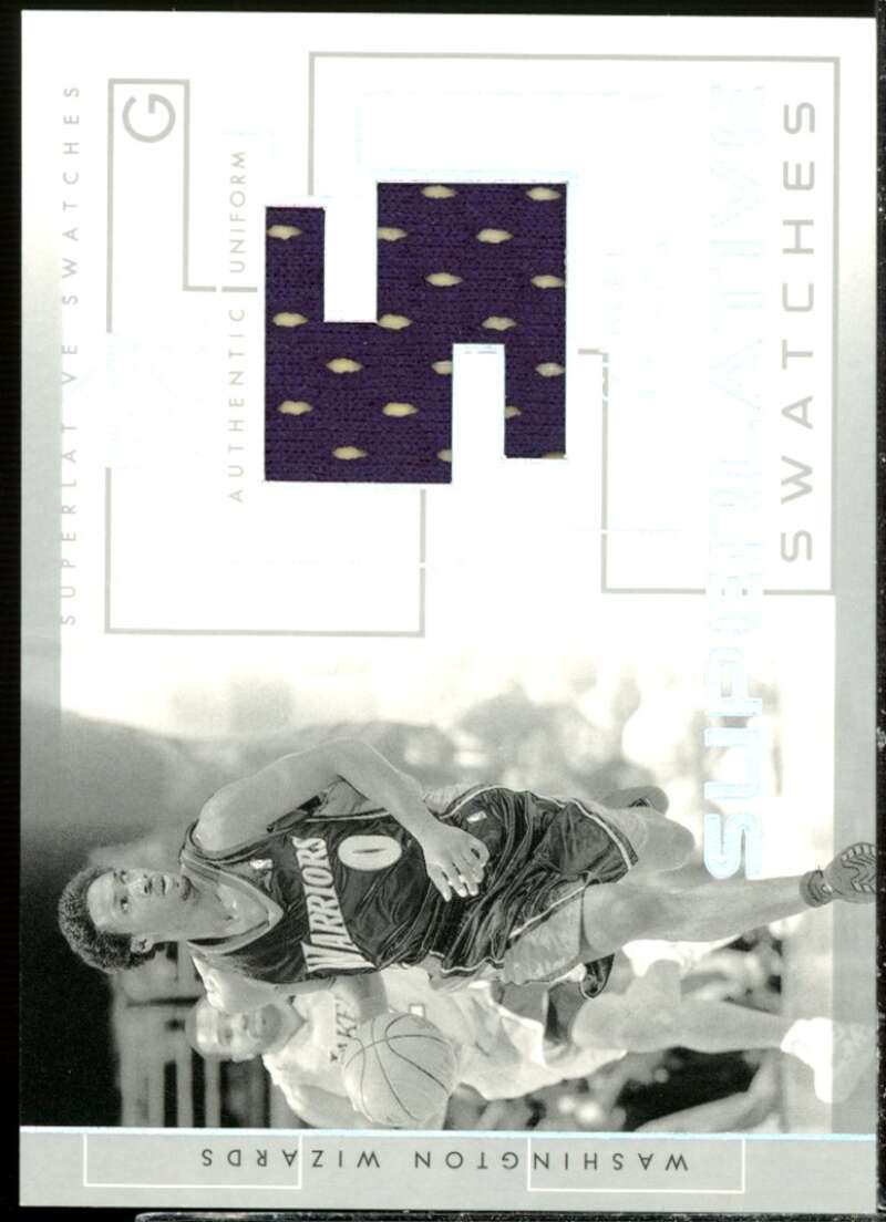 Gilbert Arenas Card 2003-04 UD Glass Superlative Swatches #SSGA  Image 1