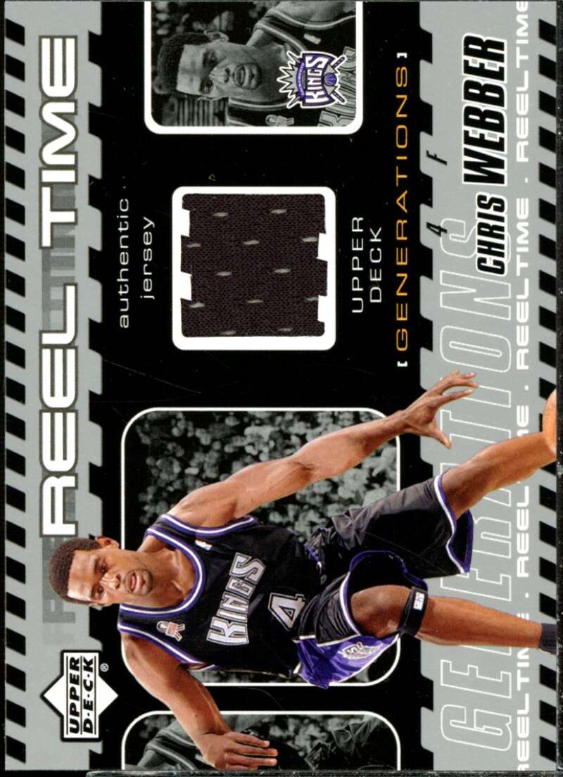 Chris Webber Card 2002-03 Upper Deck Generations Reel Time Jersey #CWJ  Image 1