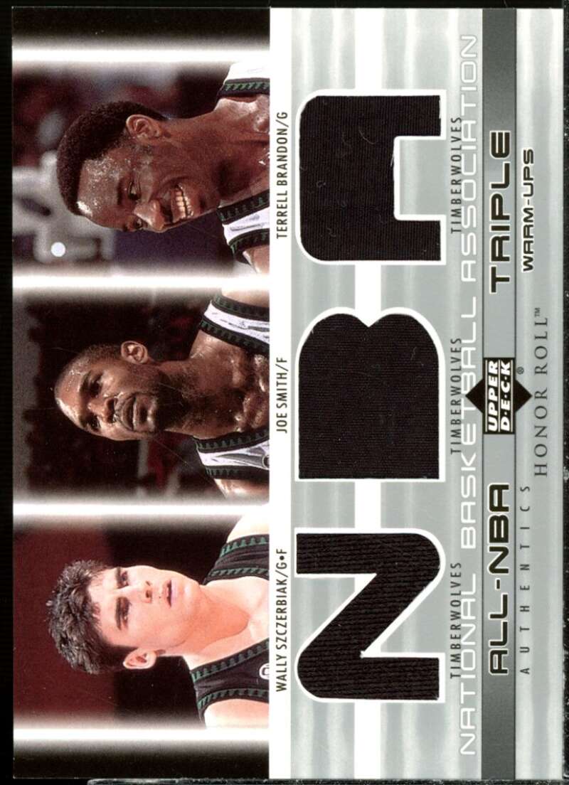 Wally Szczerbiak/Smith/Brandon 2002-03 Upper Deck Honor Roll Triple Warm-ups #8  Image 1