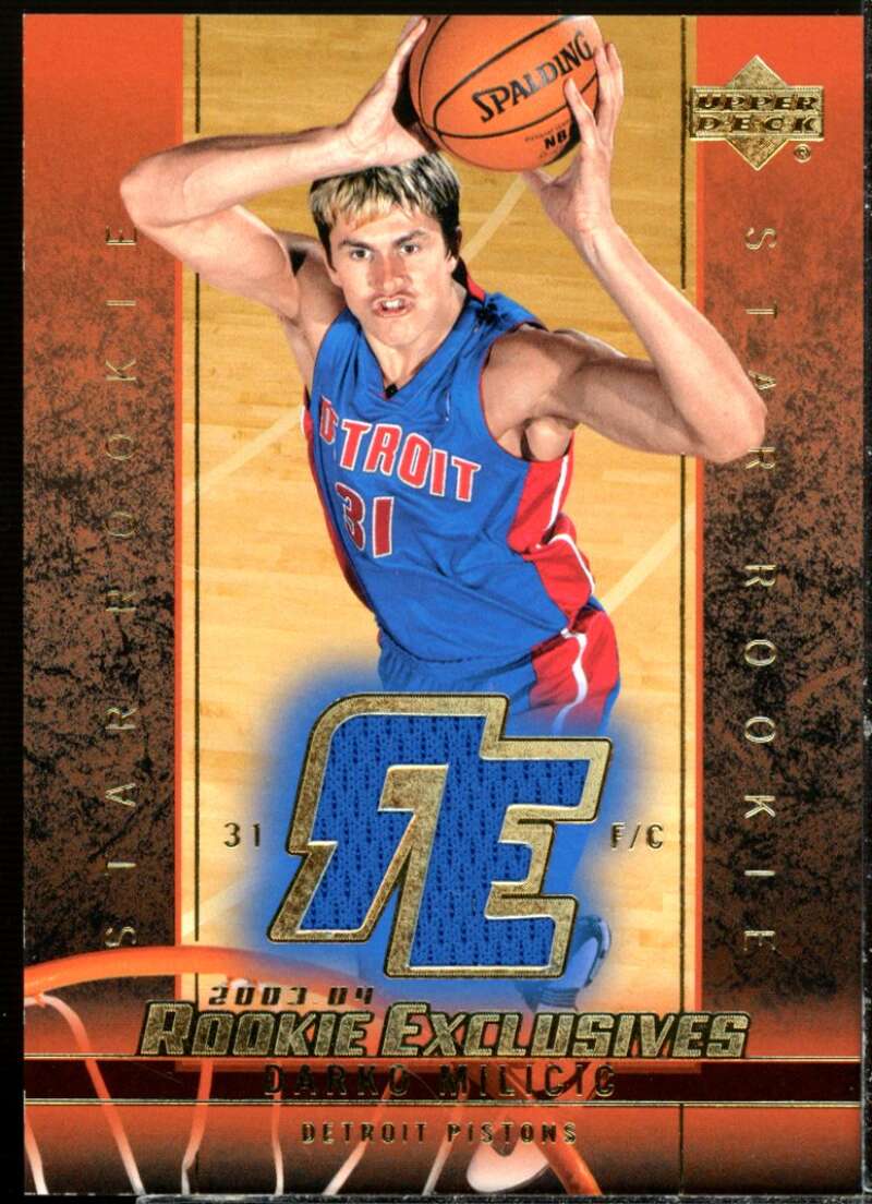 Darko Milicic Card 2003-04 Upper Deck Rookie Exclusives Jerseys #J2  Image 1