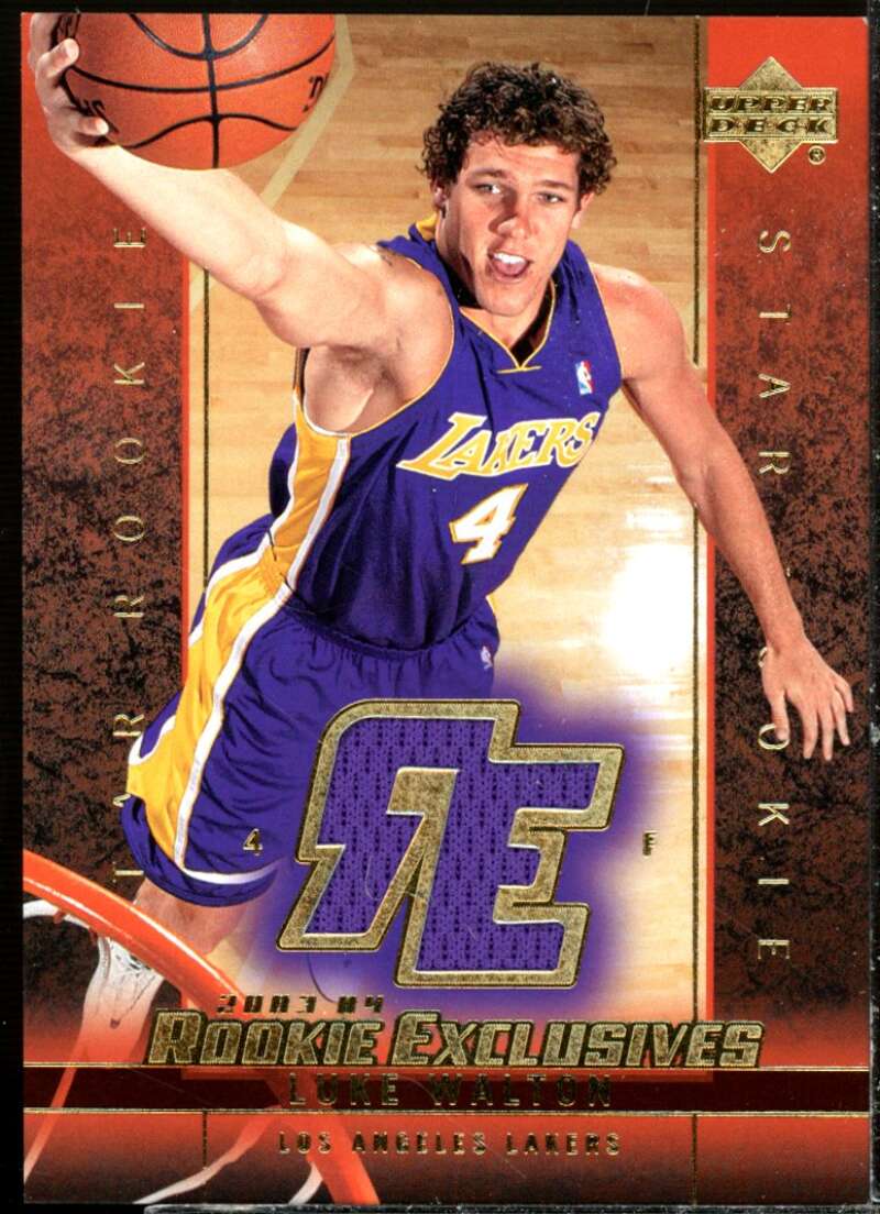 Luke Walton Card 2003-04 Upper Deck Rookie Exclusives Jerseys #J27  Image 1